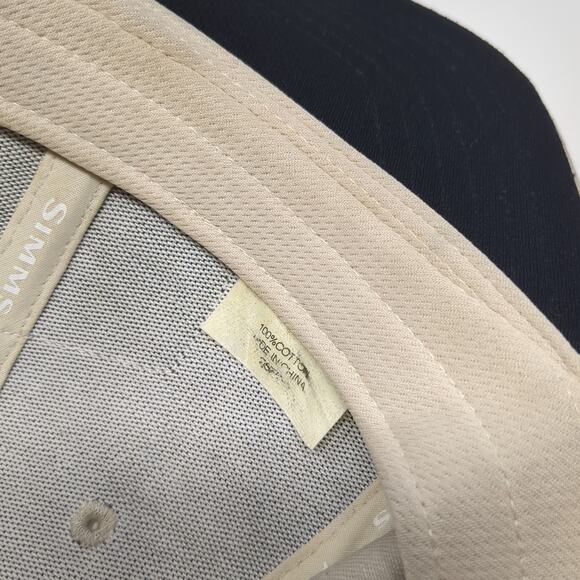 Simms Fishing Products Snapback Hat Beige One Size Adjustable Embroidered - Picture 8 of 9